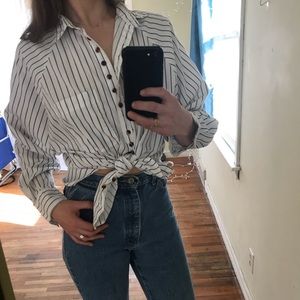 Striped button up